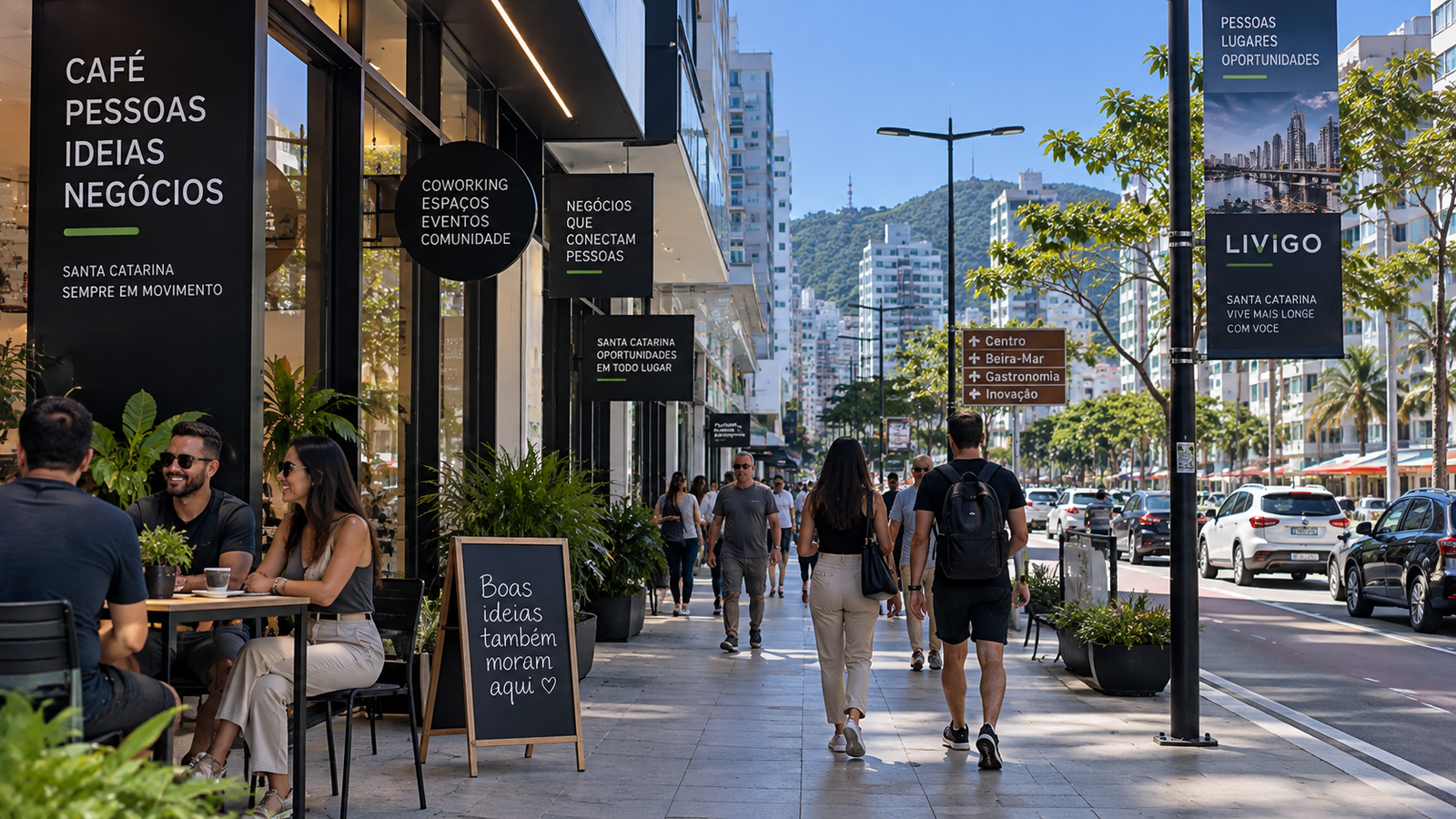 Vida urbana em uma cidade brasileira moderna