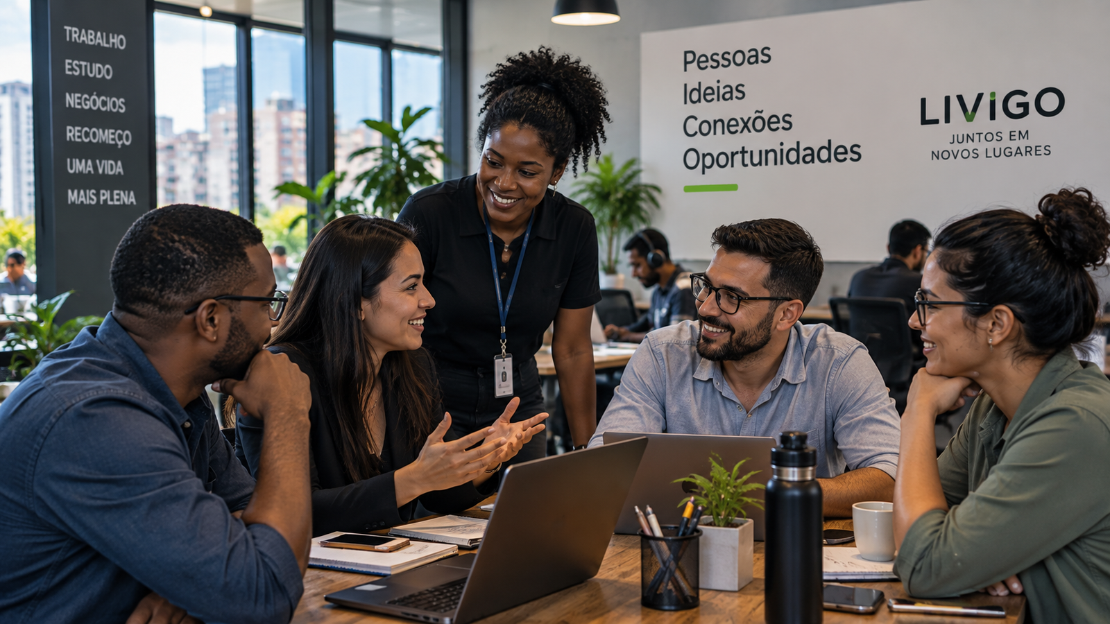 Profissionais criando novas conexões